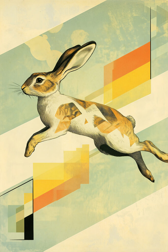 Rabbit in Motion - Easter Glitch