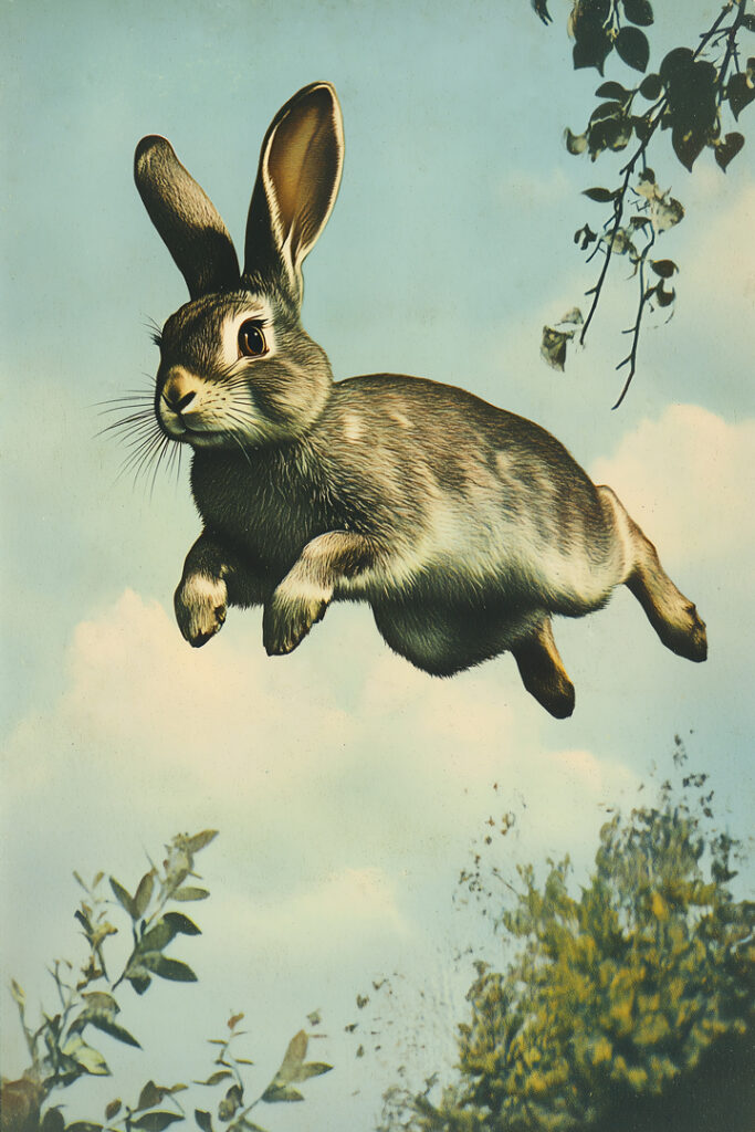 Rabbit in Motion - Forest Hare